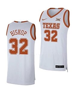 Christian Bishop Jersey #32 Texas Longhorns College Basketball Jerseys White