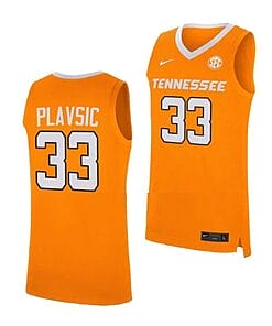 Uros Plavsic Jersey #33 Tennessee Volunteers College Basketball Jerseys Orange