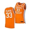 Uros Plavsic Jersey #33 Tennessee Volunteers College Basketball Jerseys Orange Retro