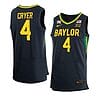 Lj Cryer Anthracite Jersey #4 Baylor Bears College Basketball Jerseys Black