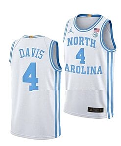 RJ Davis Jersey #4 North Carolina Tar Heels College Basketball Jerseys White Elite