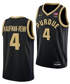 Men's #4 Trey Kaufman Renn Jersey Purdue Boilermakers College Basketball Jerseys Black