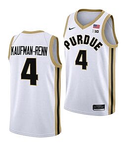 Men's #4 Trey Kaufman Renn Jersey Purdue Boilermakers College Basketball Jerseys White