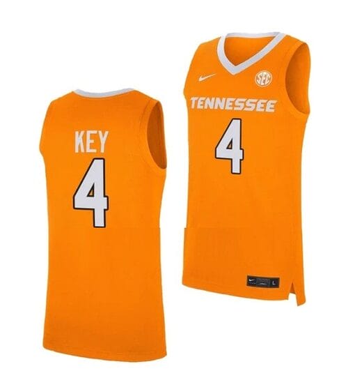 Tyreke Key Jersey #4 Tennessee Volunteers College Basketball Jerseys Orange