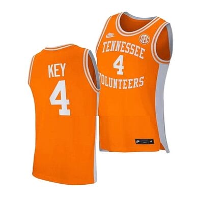 Tyreke Key Jersey #4 Tennessee Volunteers College Basketball Jerseys Orange Retro