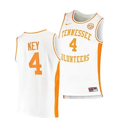 Tyreke Key Jersey #4 Tennessee Volunteers College Basketball Jerseys White