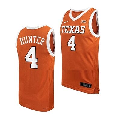 Tyrese Hunter Jersey #4 Texas Longhorns College Basketball Jerseys Orange