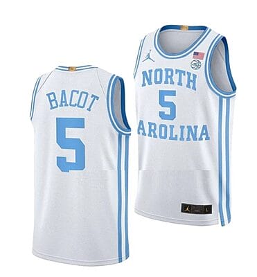 Armando Bacot Jersey #5 North Carolina Tar Heels College Basketball Jerseys White Elite