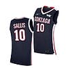 Hunter Sallis Jersey #5 Gonzaga Bulldogs College Basketball Jerseys Navy