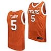 Marcus Carr Jersey #5 Texas Longhorns College Basketball Jerseys Orange