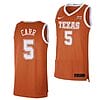 Marcus Carr Jersey #5 Texas Longhorns College Basketball Jerseys Orange Limited