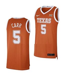 Marcus Carr Jersey #5 Texas Longhorns College Basketball Jerseys Orange Limited