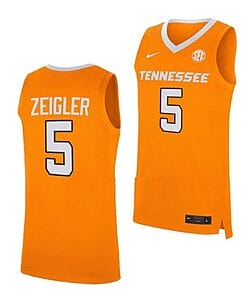 Zakai Zeigler Jersey #5 Tennessee Volunteers College Basketball Jerseys Orange