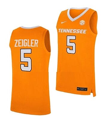 Zakai Zeigler Jersey #5 Tennessee Volunteers College Basketball Jerseys Orange