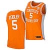 Zakai Zeigler Jersey #5 Tennessee Volunteers College Basketball Jerseys Orange Retro