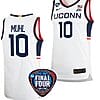 Nika Muhl Jersey #10 UConn Huskies Basketball 2024 NCAA March Madness Final Four White