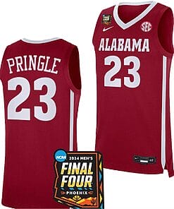 Nick Pringle Jersey #23 Alabama Crimson Tide 2024 NCAA March Madness Final Four Basketball Crimson