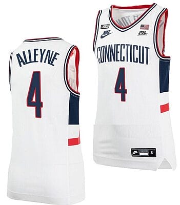 Nahiem Alleyne Jersey UConn Huskies College Basketball Alumni White #4