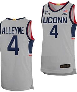 Nahiem Alleyne Jersey UConn Huskies College Basketball Limited Gray #4