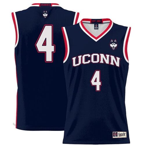Nahiem Alleyne Jersey #4 UConn Huskies College Basketball No Name Navy