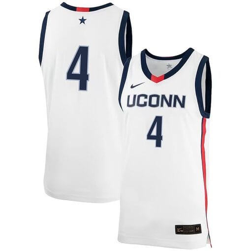 Nahiem Alleyne Jersey #4 UConn Huskies College Basketball No Name White