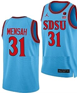 Nathan Mensah Jersey #31 San Diego State Aztecs College Basketball Blue Alternate