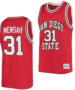 Nathan Mensah Jersey #31 San Diego State Aztecs College Basketball Red Retro