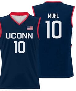 Nika Muhl Jersey #10 UConn Huskies College Basketball Navy