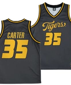 Noah Carter Jersey #35 Missouri Tigers Anthracite Alternate Script College Basketball