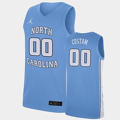 Custom UNC Tar Heels Jersey Name Number Blue College Basketball Replica Jersey