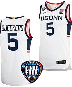 Paige Bueckers Jersey #5 UConn Huskies Basketball 2024 NCAA March Madness Final Four White