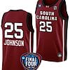 Raven Johnson Jersey #25 South Carolina Gamecocks Basketball 2024 NCAA March Madness Final Four Garnet