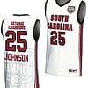 Raven Johnson Jersey #25 South Carolina Gamecocks 2024 NCAA Basketball National Champions White