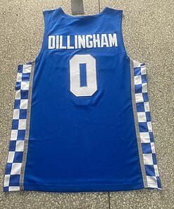 Rob Dillingham Jersey #0 Kentucky Wildcats College Basketball Blue