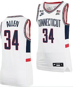 Ray Allen Jersey UConn Huskies College Basketball Alumni White #34