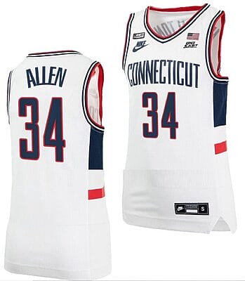Ray Allen Jersey UConn Huskies College Basketball Alumni White #34