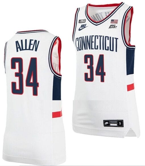 Ray Allen Jersey UConn Huskies College Basketball Alumni White #34