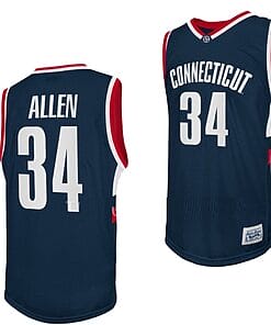 Ray Allen Jersey UConn Huskies College Basketball Navy Retro #34