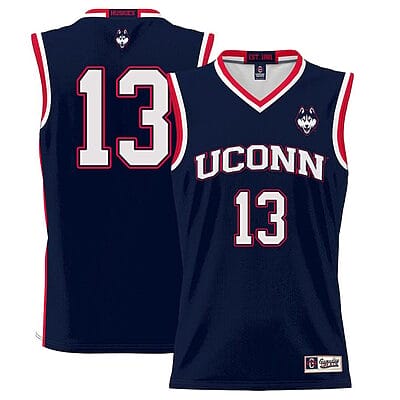 Richie Springs Jersey #13 UConn Huskies College Basketball No Name Navy