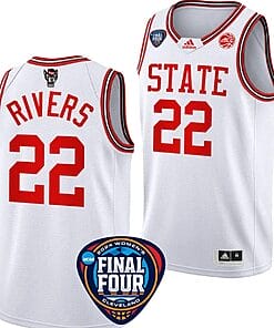 Saniya Rivers Jersey #22 NC State Wolfpack Basketball 2024 NCAA March Madness Final Four White