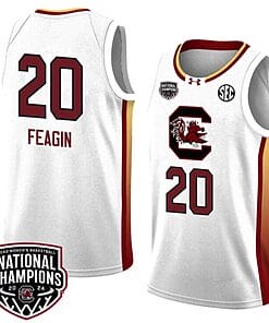Sania Feagin Jersey #20 South Carolina Gamecocks 2024 NCAA Basketball National Champions White Yellow
