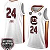 Sahnya Jah Jersey #24 South Carolina Gamecocks 2024 NCAA Basketball National Champions White Yellow