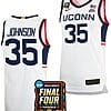 Samson Johnson Jersey #35 UConn Huskies Basketball 2024 NCAA March Madness Final Four White