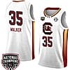 Sakima Walker Jersey #35 South Carolina Gamecocks 2024 NCAA Basketball National Champions White Yellow