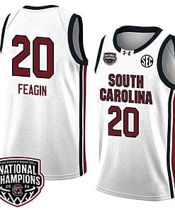 Sania Feagin Jersey #20 South Carolina Gamecocks 2024 NCAA Basketball National Champions White Red