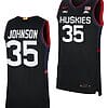 Samson Johnson Jersey UConn Huskies College Basketball Limited Black #35