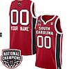 Custom South Carolina Gamecocks Basketball Jersey Name and Number 2024 National Champions All Stitched Red