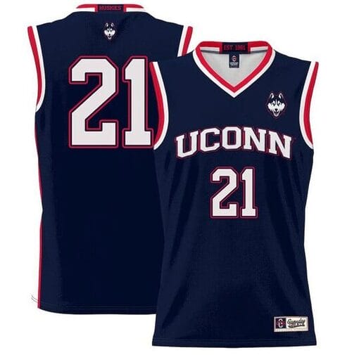 Adama Sanogo Jersey #21 UConn Huskies College Basketball No Name Navy