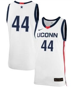 Andre Jackson Jr Jersey #44 UConn Huskies College Basketball No Name White