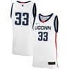 Apostolos Roumoglou Jersey #33 UConn Huskies College Basketball No Name White